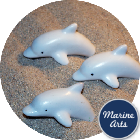 8027-P8 - Porcelain White Dolphins - 2 Pack